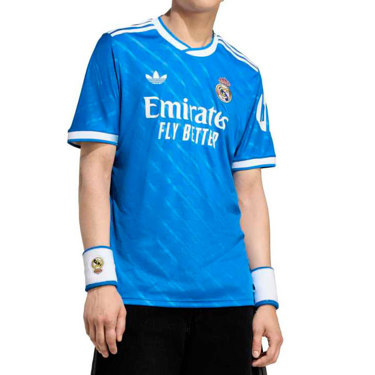 Adidas Camisa JV5845 M REAL MADRID III 25 Blue Bird Poliester -4-